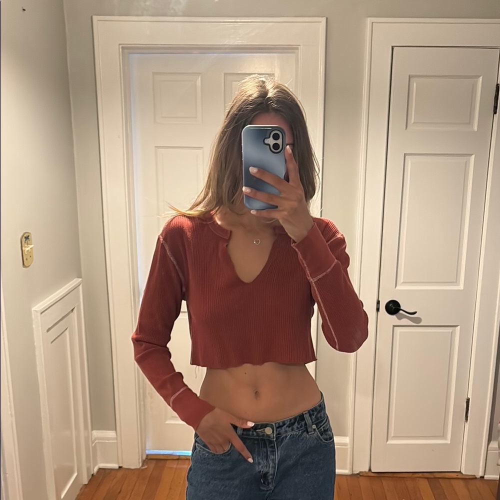 BDG burnt orange color Crop Top from urban outfitters